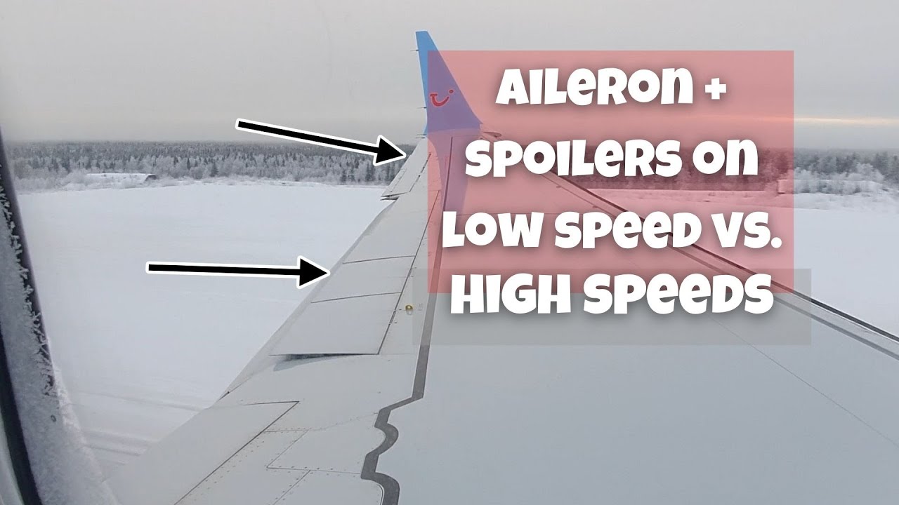Boeing 737: Aileron and spoilers on low speed vs. high speed (simple explaination video)