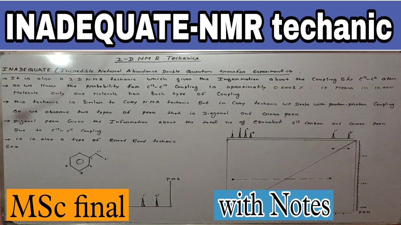 INADEQUATE-NMR techanic | 2D nmr spectroscopy -Msc final