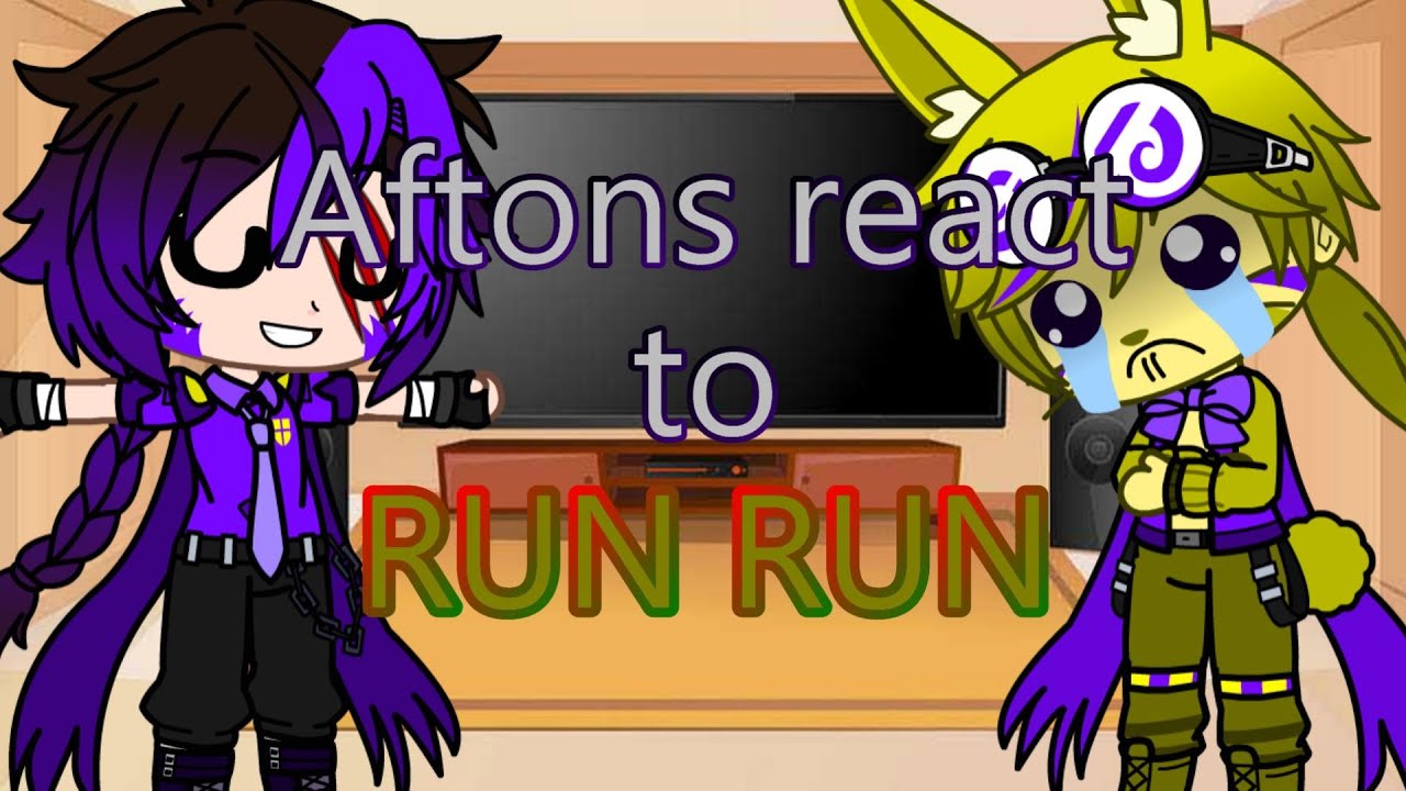Aftons(Ennard&Glitch) react to RUN RUN\\Gacha club\\FNAF\\My AU//
