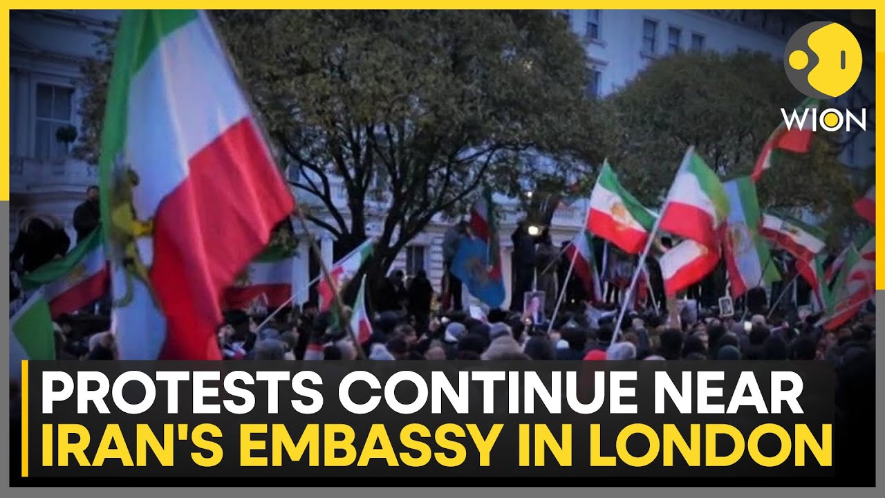 Iran Unrest: Over 1,000 in London Wave Pre-Revolution Flag, Chant for Freedom | WION NEWS