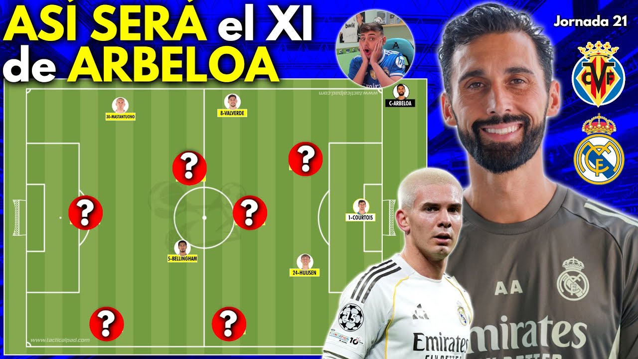 ¡ASÍ SERÁ la ALINEACIÓN de ARBELOA en el VILLARREAL vs REAL MADRID!