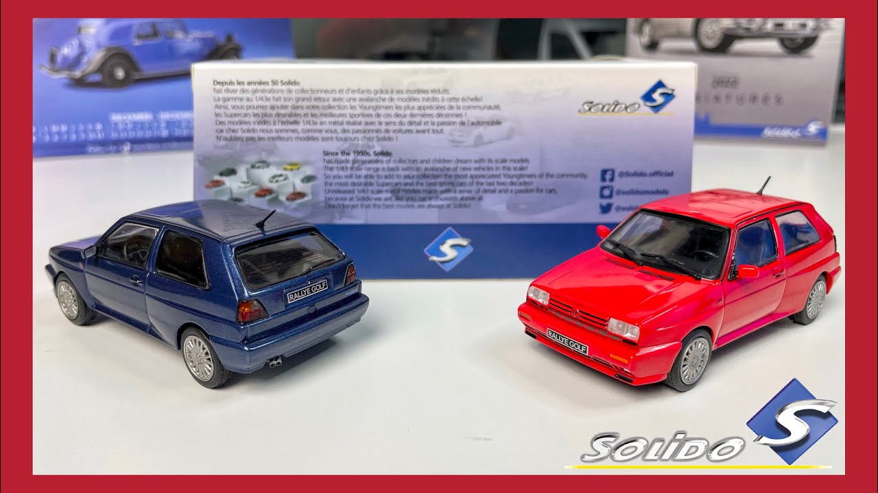 1:43 Volkswagen Golf Mk. 2 Rallye (Red & Blue) - Solido [Unboxing]