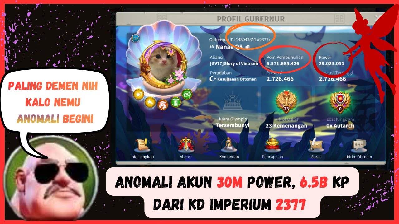 Review Anomali Akun 30M Power, 6.5B KP Dari Kingdom Imperium 2377 (GV77)