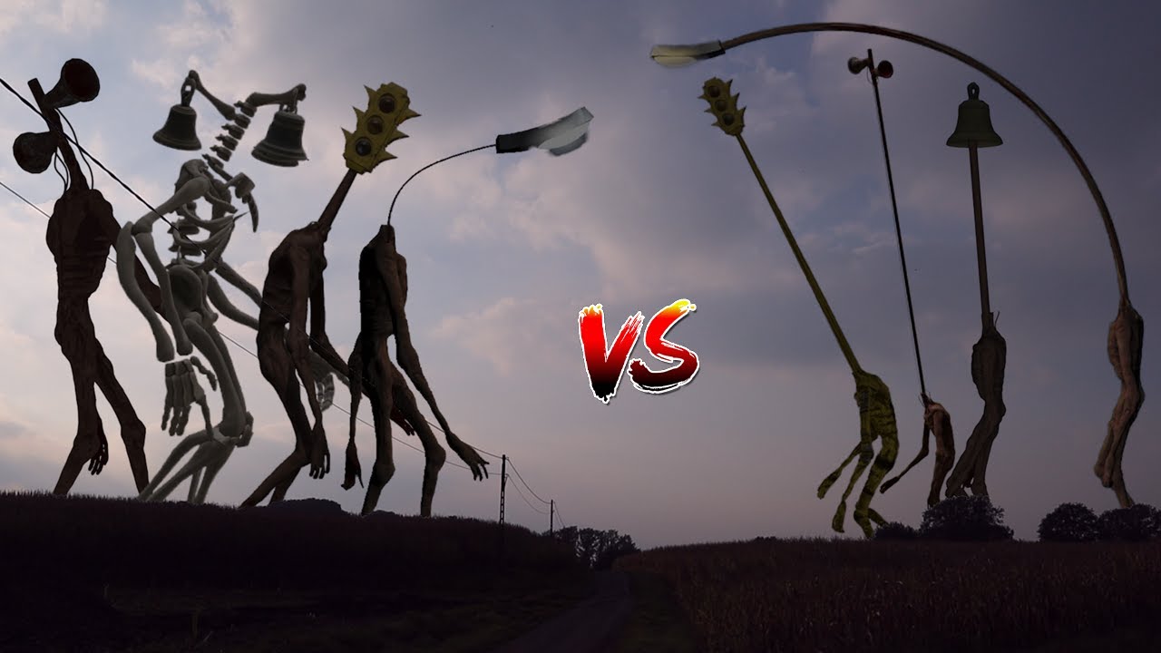 TEAM Siren Head, Light Head, Traffic Light Head & Bell Head VS TEAM Long Neck