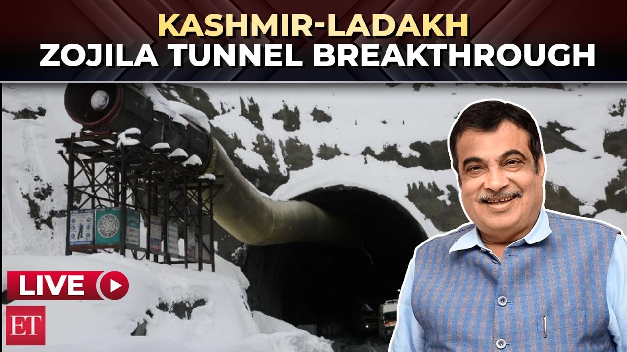 Zojila Tunnel Breakthrough Ceremony & Press Conference | Nitin Gadkari | Omar Abdullah | J&K