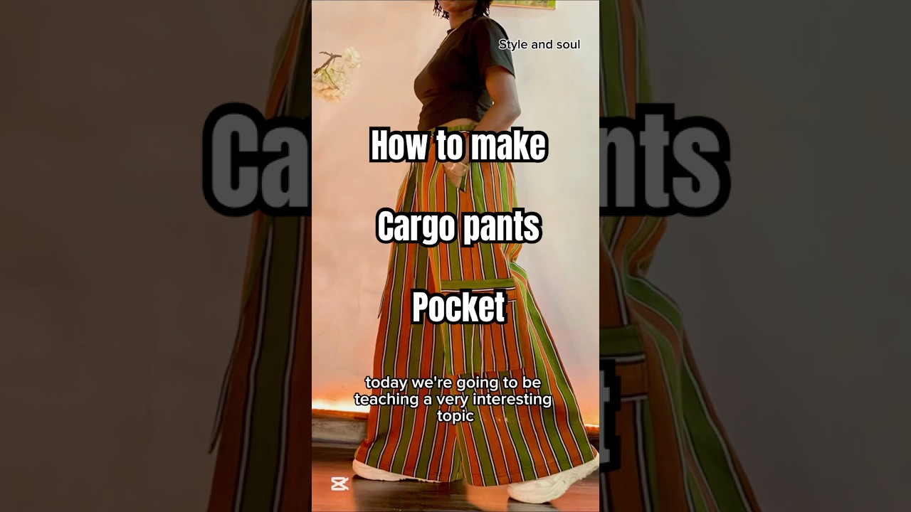 How to make cargo pants pocket.