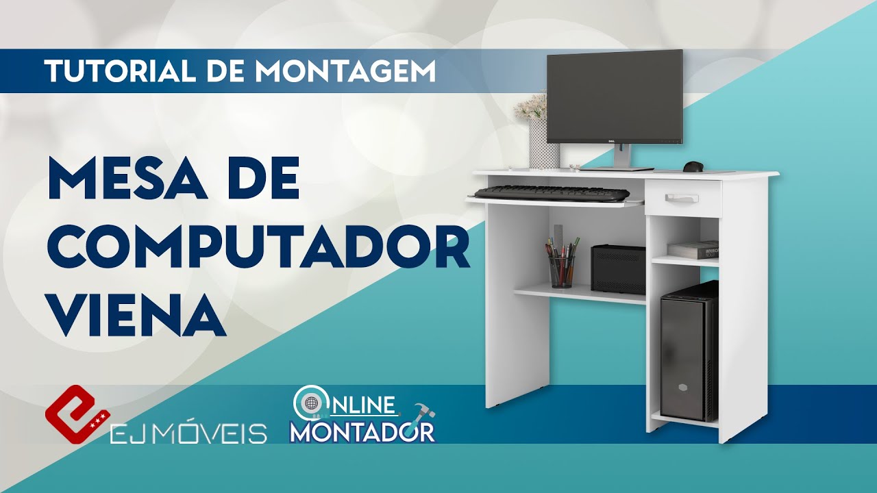 Como montar mesa de computador | Mesa de Computador Viena EJ Móveis