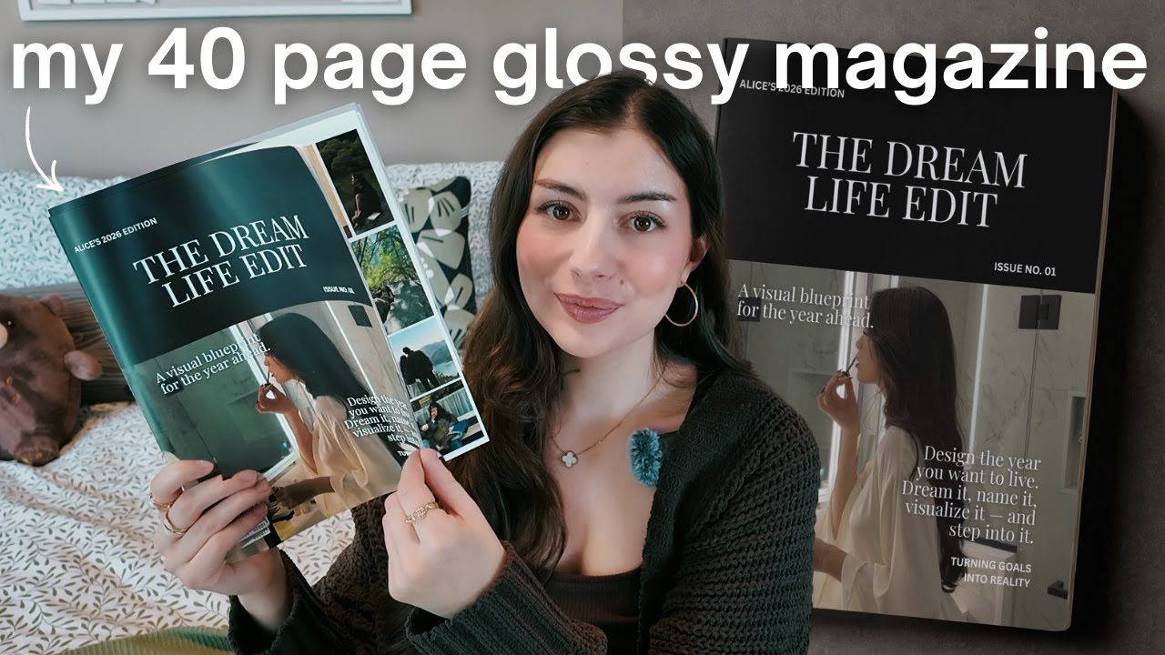 i made a vision board MAGAZINE for 2026 ✨🪩