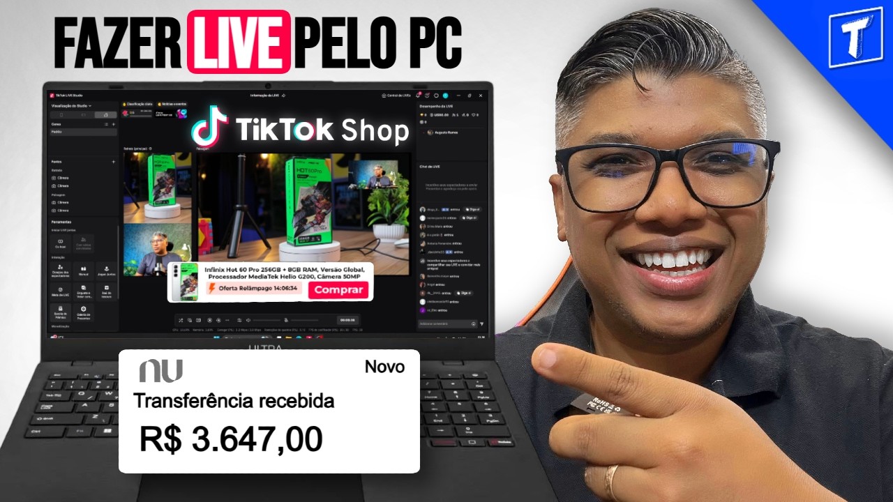 Como Fazer Live no TikTok Shop Pelo PC (Passo a Passo + Produto Fixado)