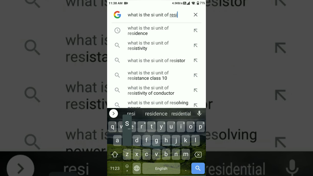 si unit of resistance