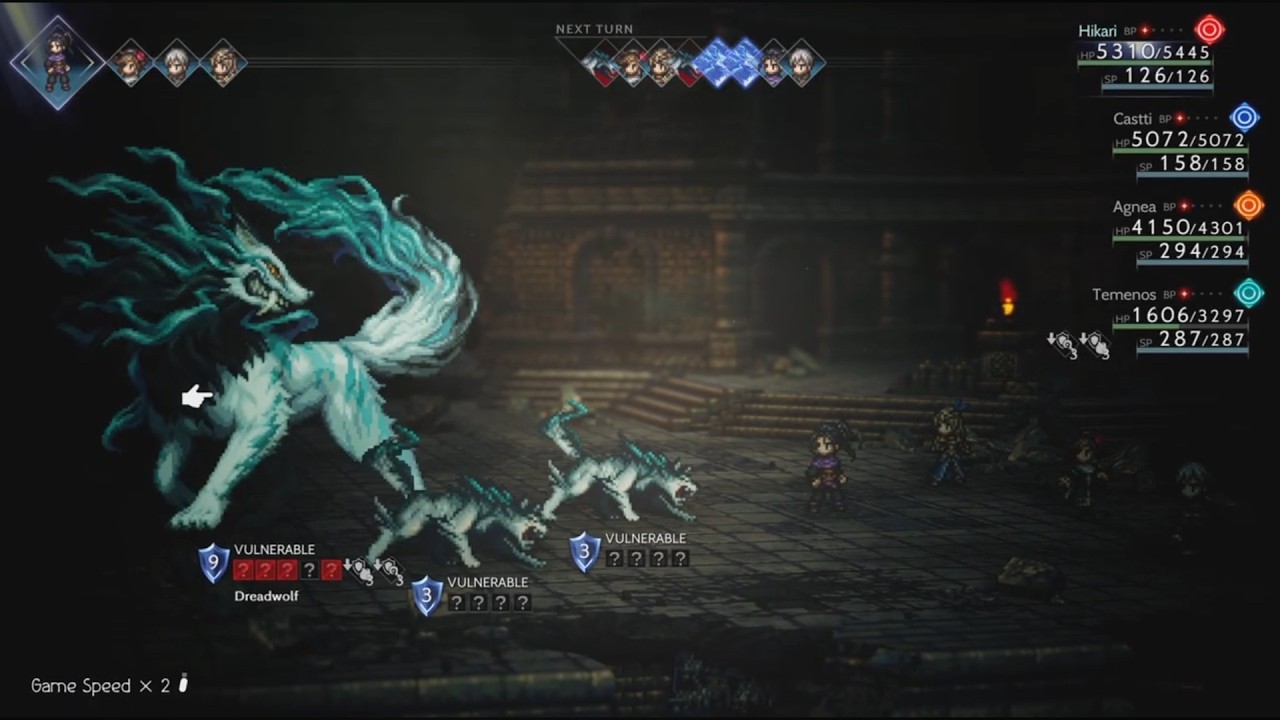 OCTOPATH TRAVELER II - Dreadwolf Boss Fight (High Priest's Book of Scripture in Infernal Castle)