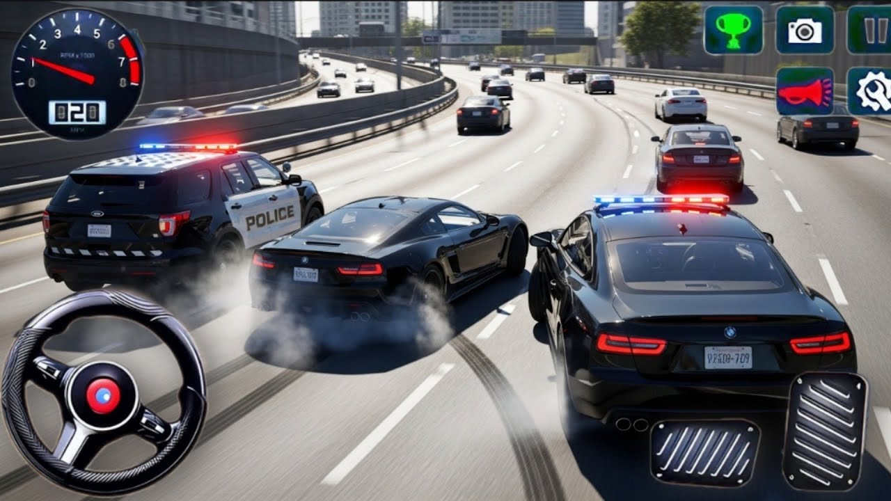 Police Car Chase Simulator 3D – Real City Cop Pursuit Gameplay Mr Pikachu Gamer ✨