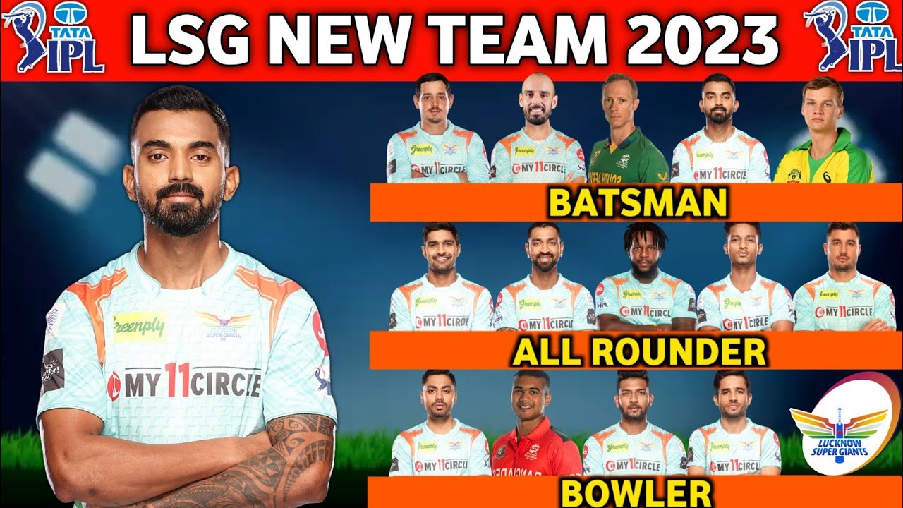 IPL 2023 | Lucknow Super Giants Team Full Squad | LSG Full Squad 2023 | LSG New Players List 2023