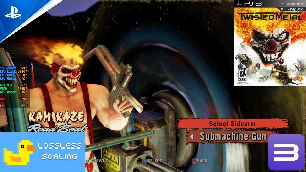 Twisted Metal with LSFG 3.0 on RPCS3 v0.0.34-17489 Latest Update - Lossless Scaling FPS Boost