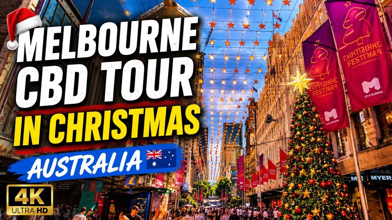 Melbourne CBD Walk in Christmas, Australia
