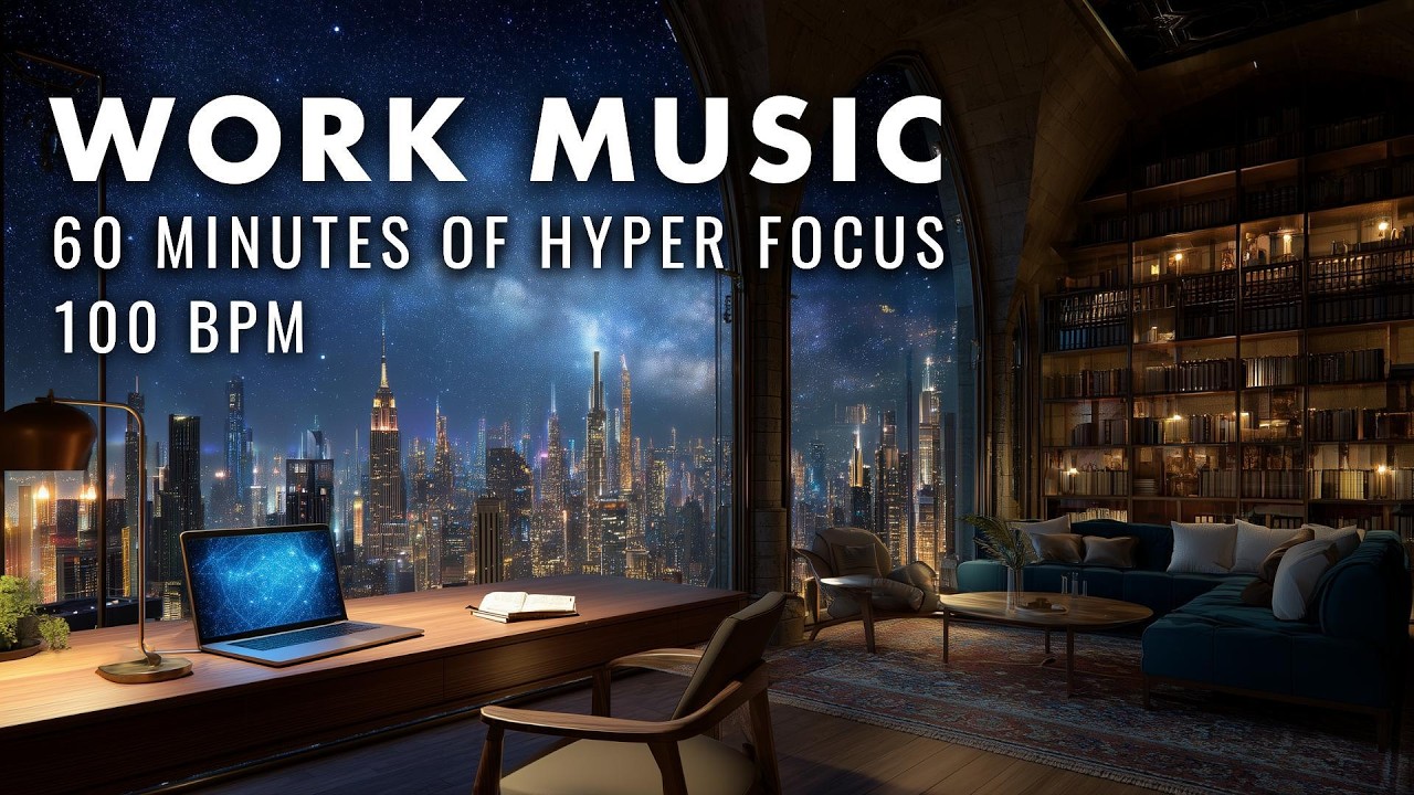Deep Work Music 100 BPM | Midnight Flow State for Extreme Focus | Night Lounge
