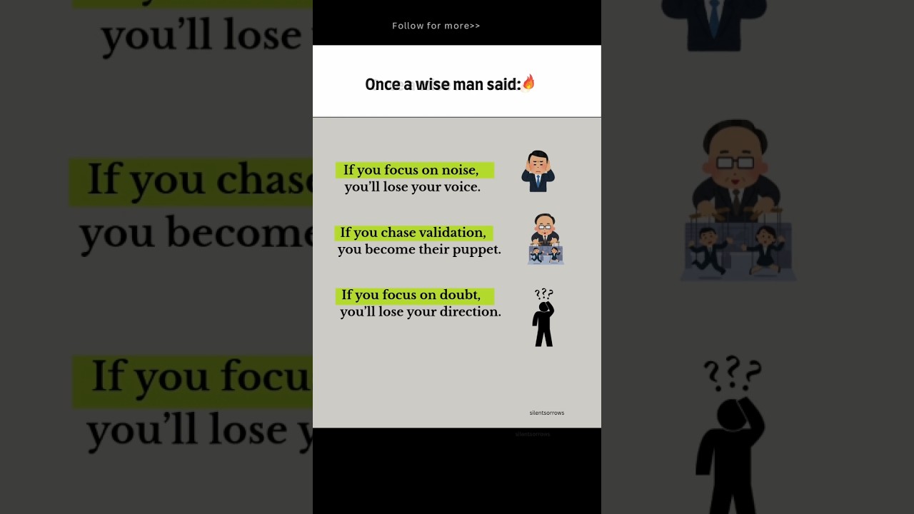 If you focus on noise 🧠 #mindset #motivation #lifequotes #selfimprovement #shorts#shortsfeed#viral