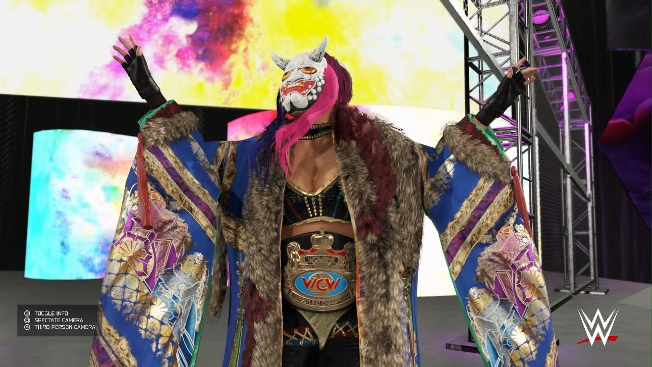 Fatal 4 way 2 out of 3 falls for the WCW women's world championship WWE 2K25 universe mode