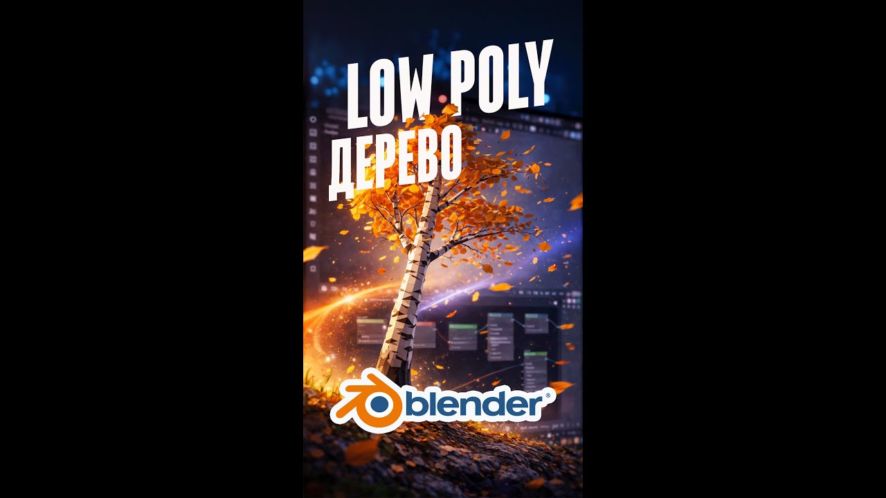 Low poly дерево в Blender Skin Modifier