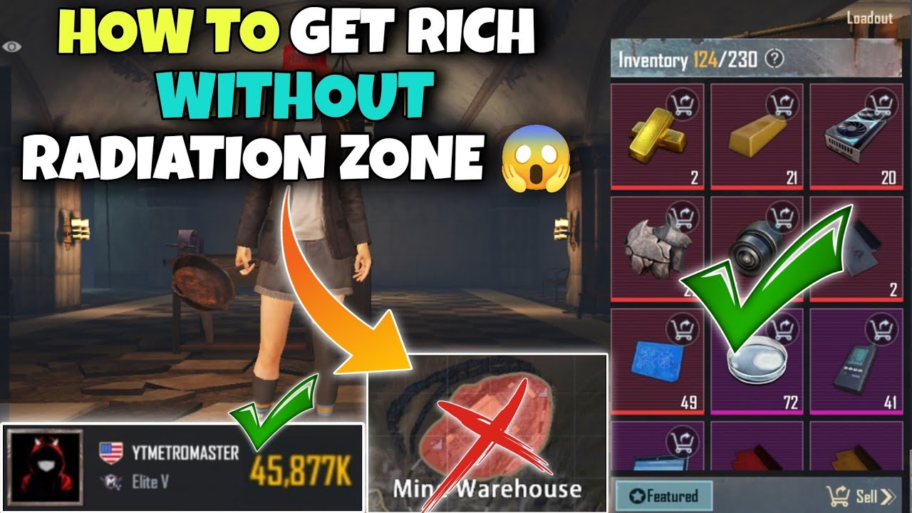 How To Get RICH Without RADIATION Zone In Metro Royale Chapter 16 😱 How Get RICH in Metro Royale ✅