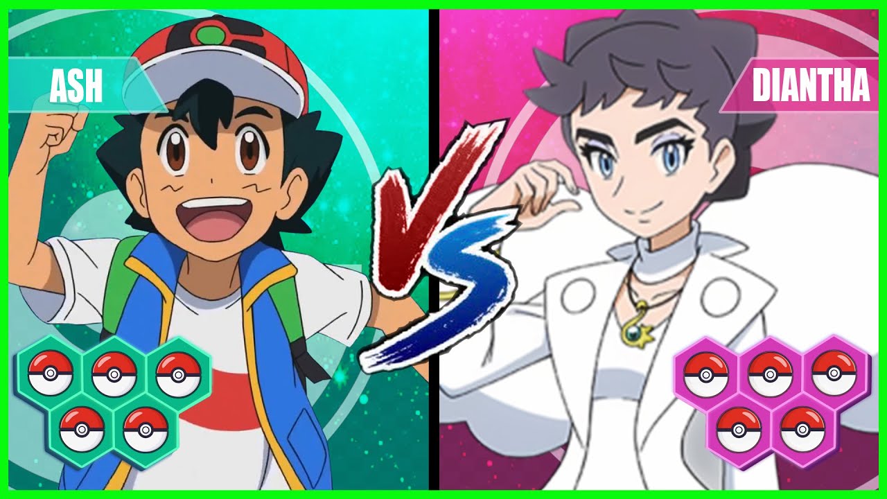 Pokemon Battle Pedia: Ash Vs Diantha