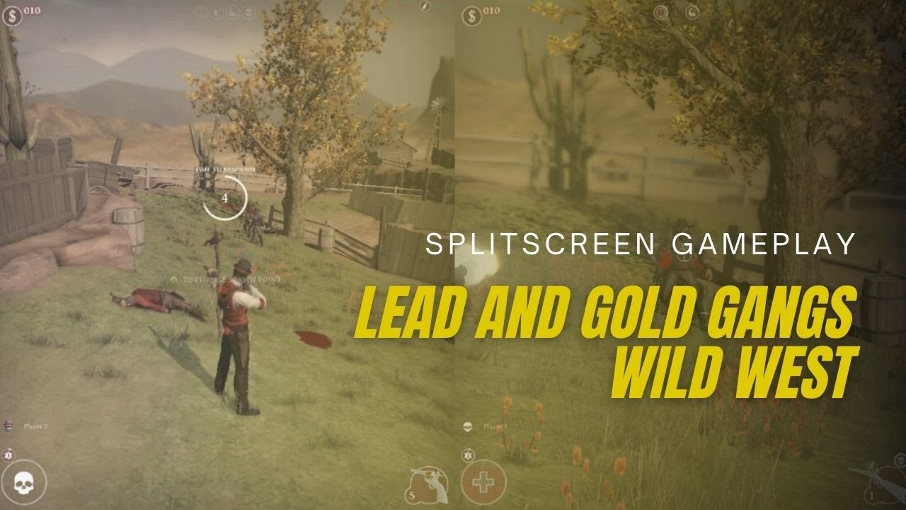 Lead and Gold Gangs Wild West - Splitscreen Gameplay [Gold Fever COOP]
