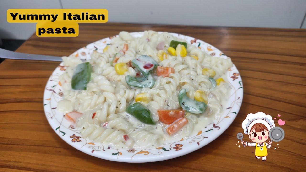 Creamy, rich and super delicious Italian white sauce  Pasta made at home in just a few minutes! 🍝