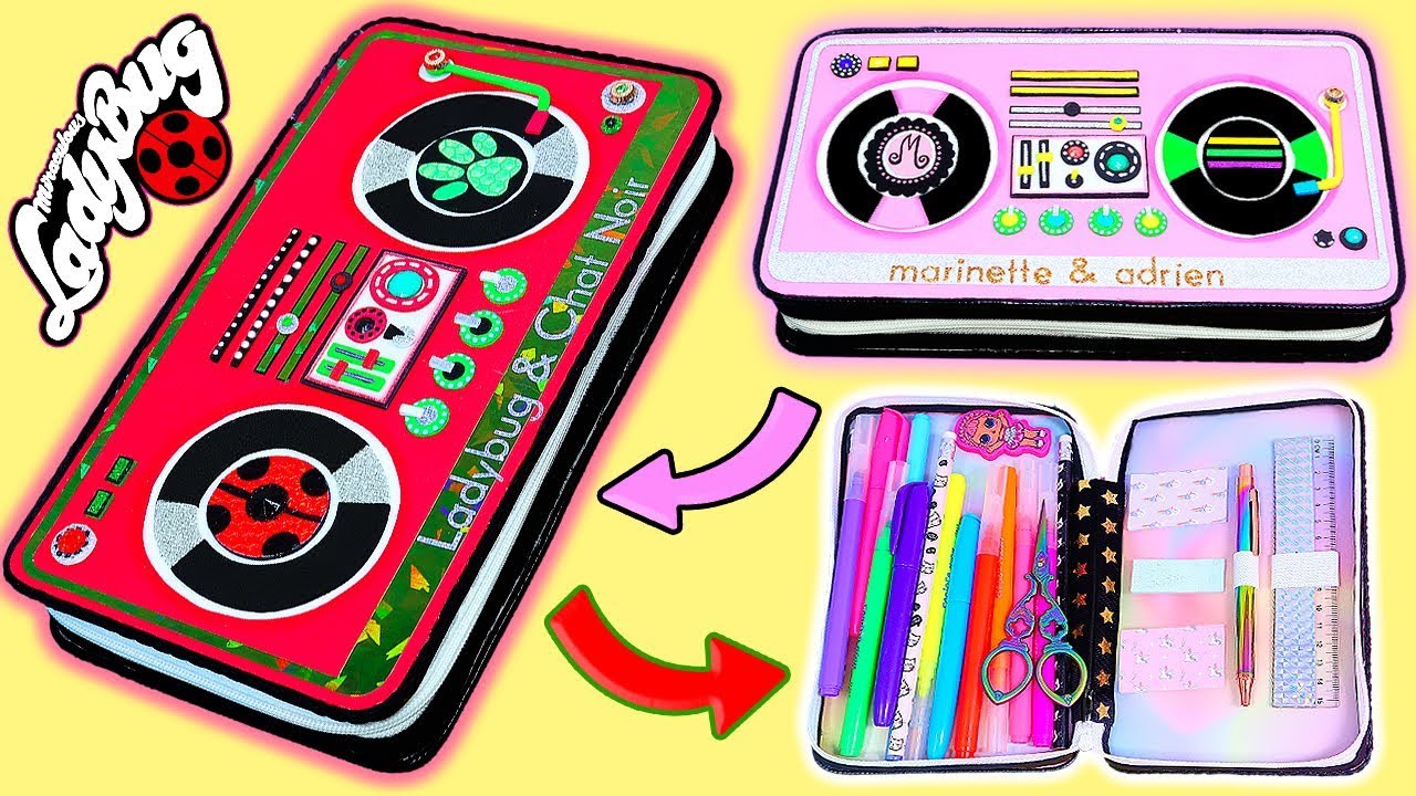 ♥ Tutorial: Estuche o Lapicera Reversible de Ladybug y Chat Noir / Marinette y Adrien ♥