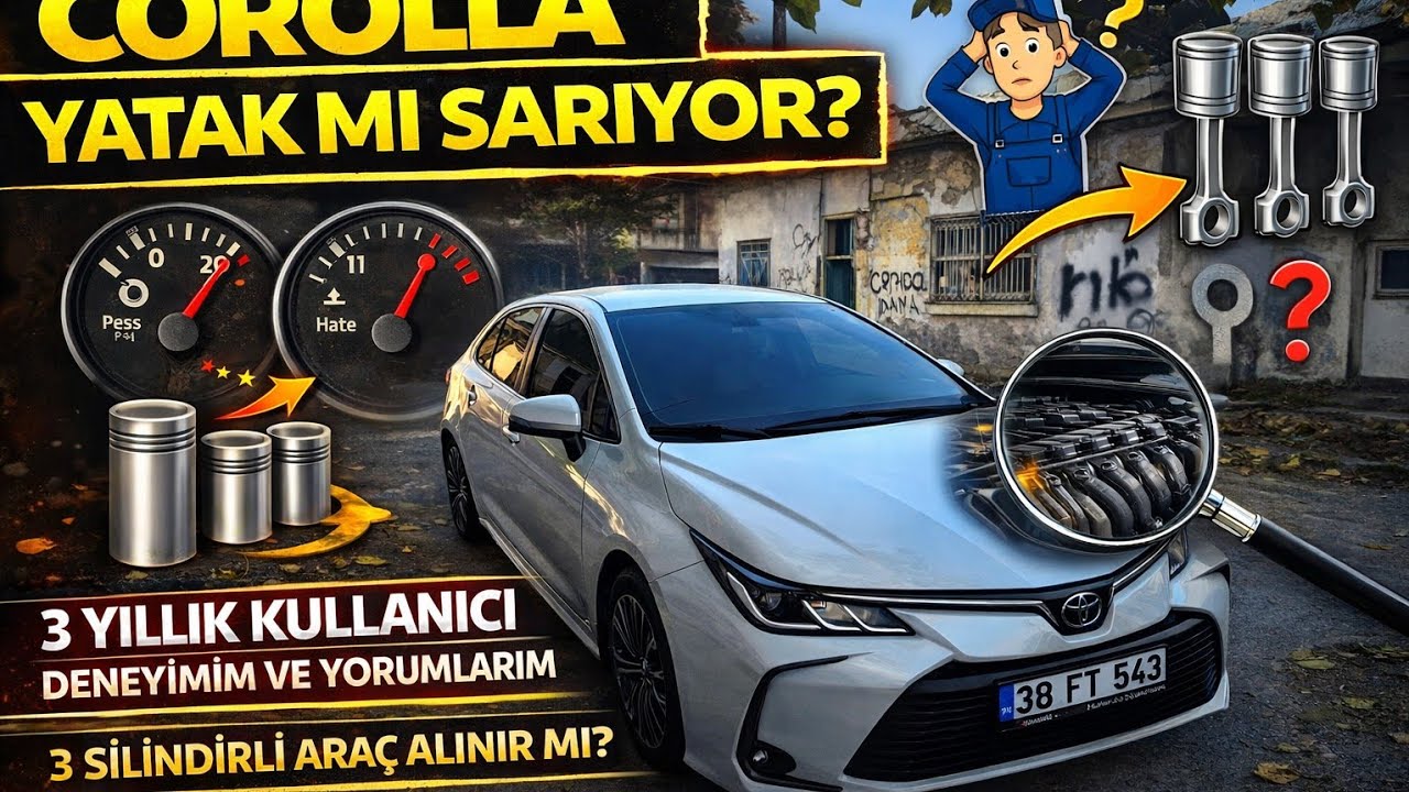 COROLLA YATAK MI SARIYOR ? 3 YILLIK KULLANICI DENEYİMİM VE YORUMLARIM 3 SİLİNDİRLİ ARAÇ ALINIR MI ?