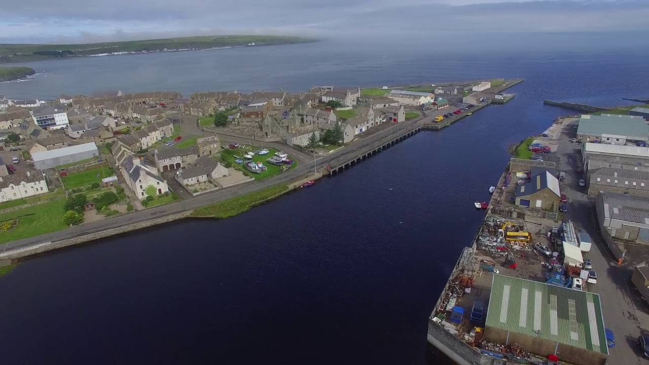 Misty Thurso River Drone Caithness 5th August 2016