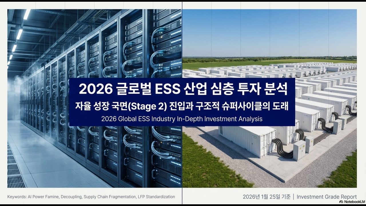 2026 글로벌 ESS 산업 심층 투자 분석: 슈퍼사이클의 도래