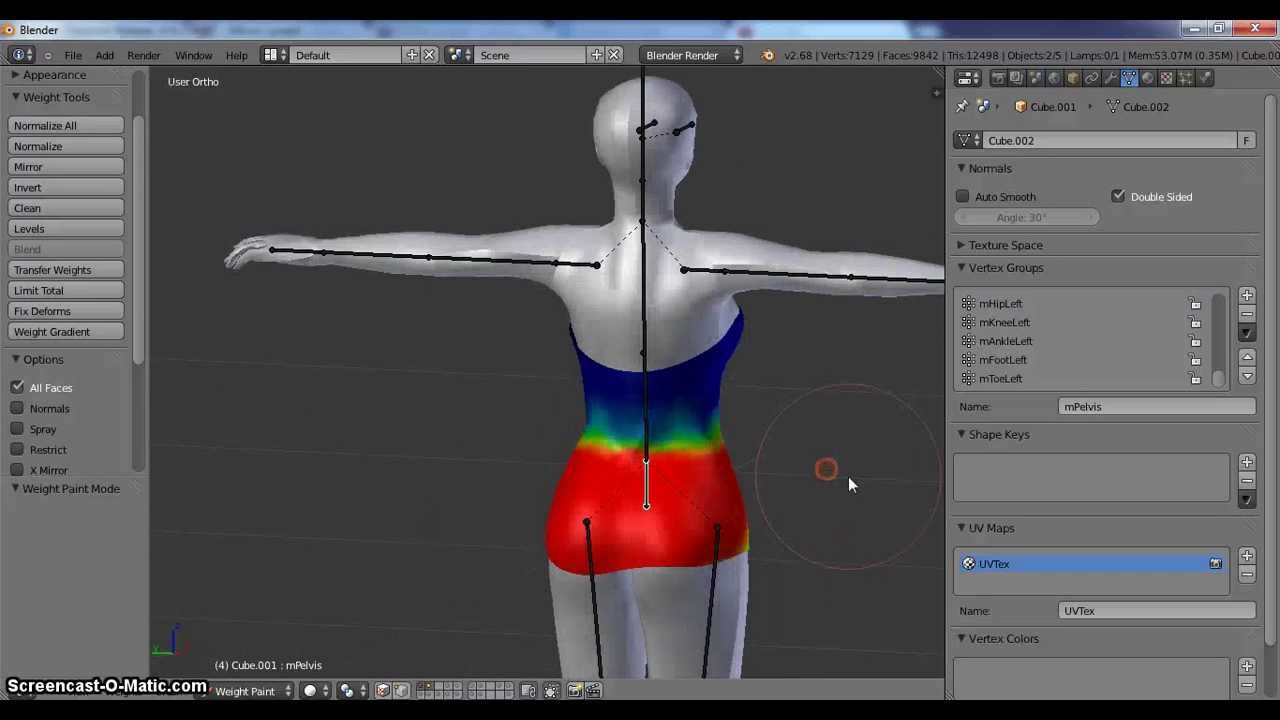 Rigging clothes for Second Life : Blender 2.6x