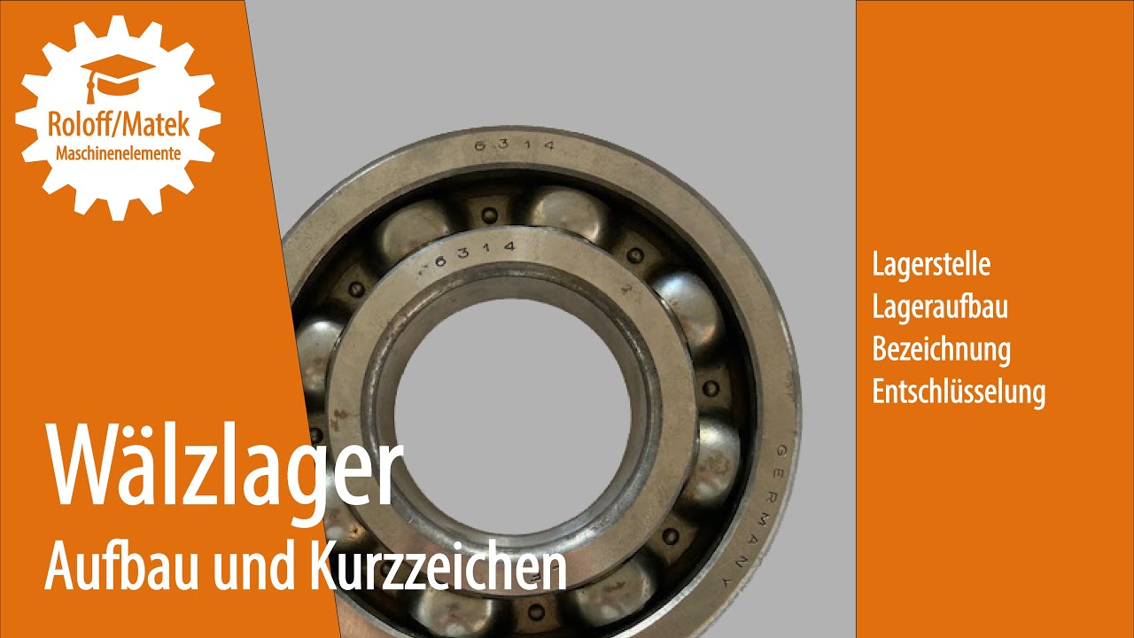 Wälzlager: Aufbau und Kurzzeichen