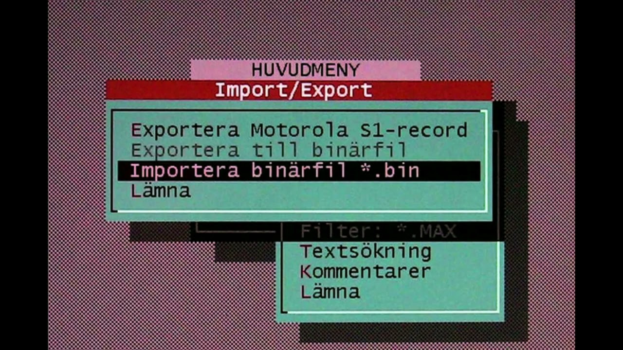 Ericsson C600, inläsning av kodplugg till Maxicomprogrammet
