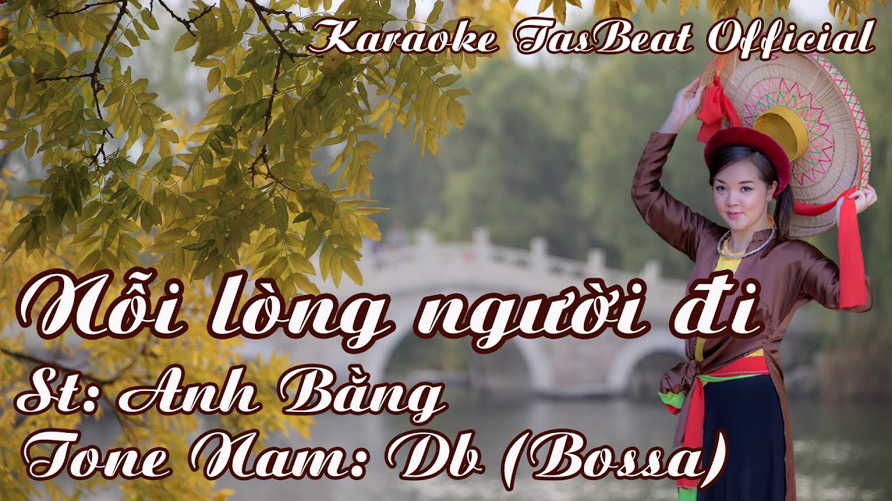 Karaoke Nỗi Lòng Người Đi (Bossa) Tone Nam | TAS BEAT
