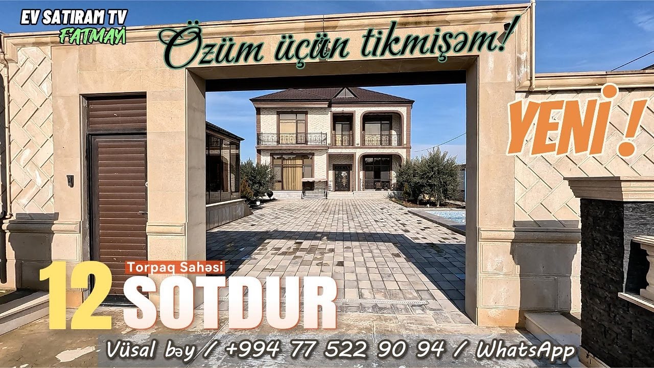 YENİ!🌟Ev sahibi özü danışır,  hər şeyi  izah edir.. 2021-ci ilin Monolit Evi🏡. 🌳Fatmayı Bağlarında.