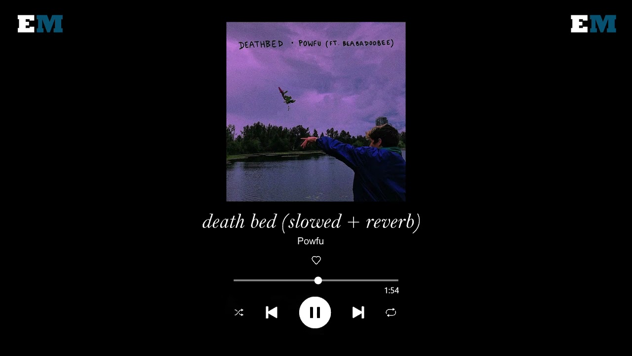 death bed ~ powfu // slowed + reverb // {1 hour}