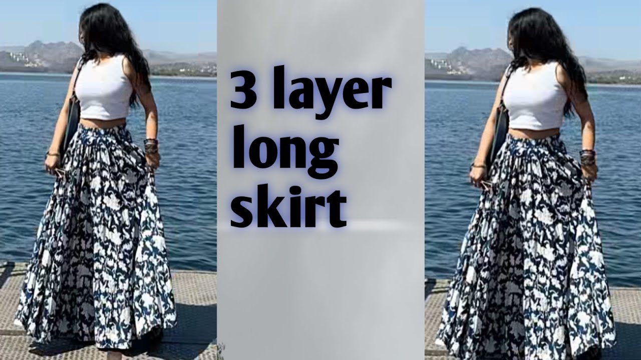 3 layer trending skirt cutting and stitching for beginners with very easy method.