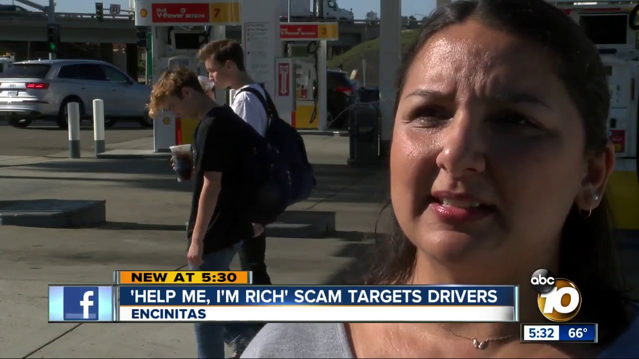 'Help me, I'm rich' scam targets drivers