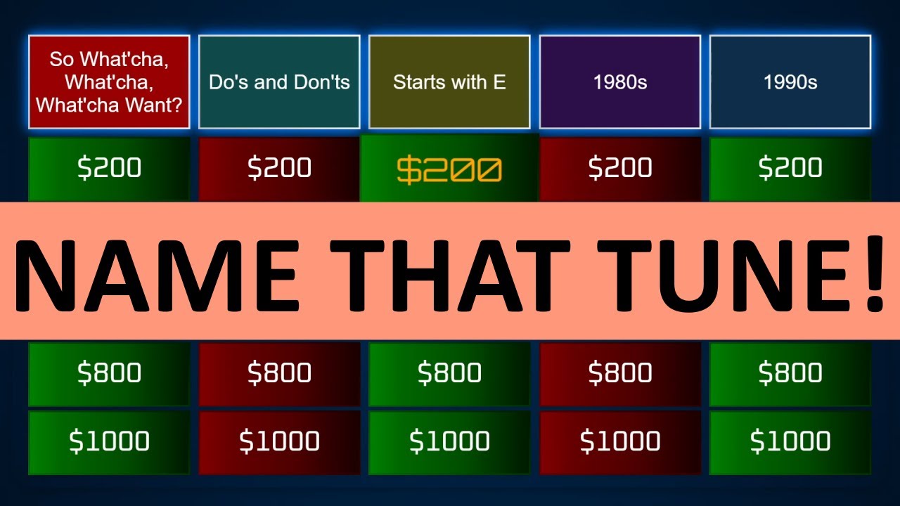 Guess the Song Jeopardy Style | Quiz #49
