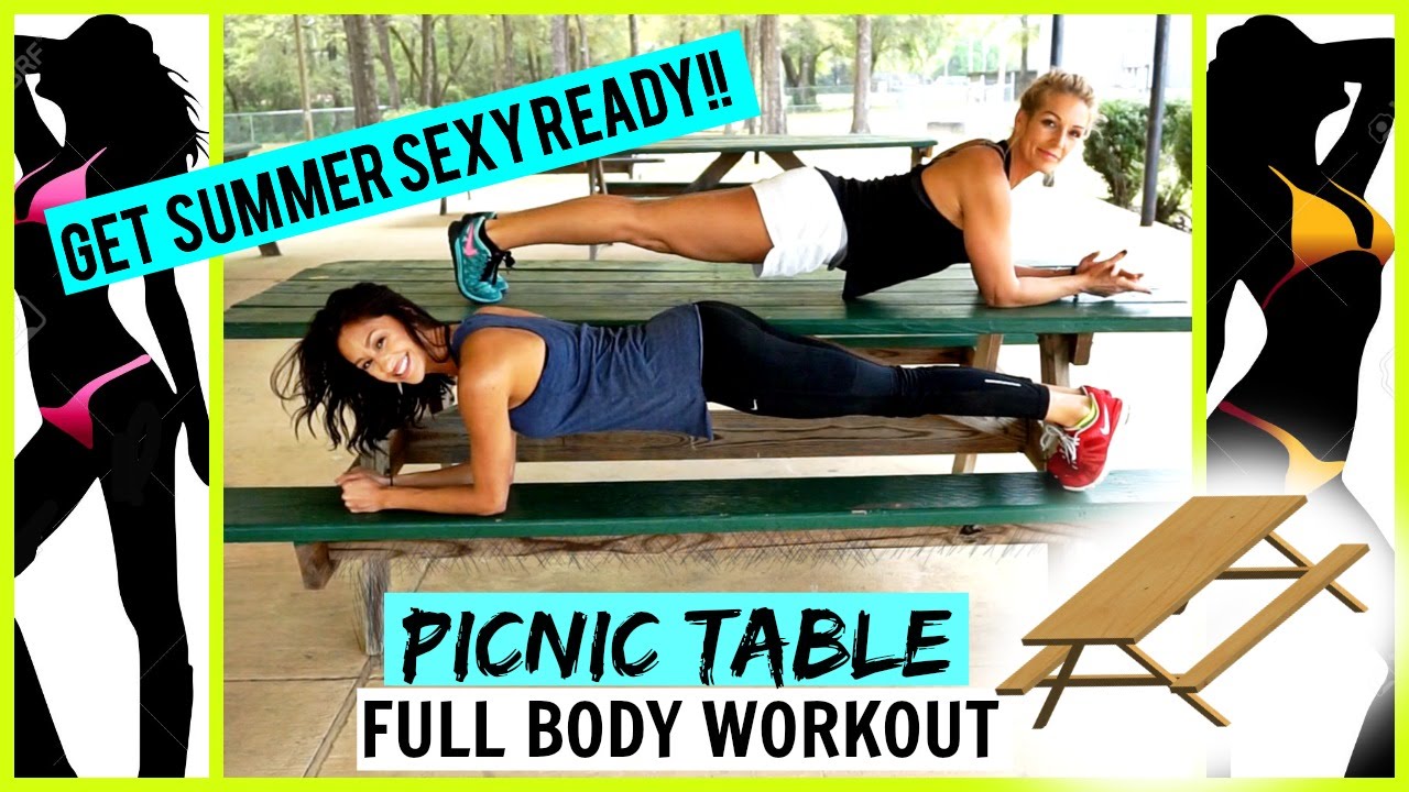 SUMMER SEXY -NO GYM | PICNIC TABLE FULLBODY WORKOUT!