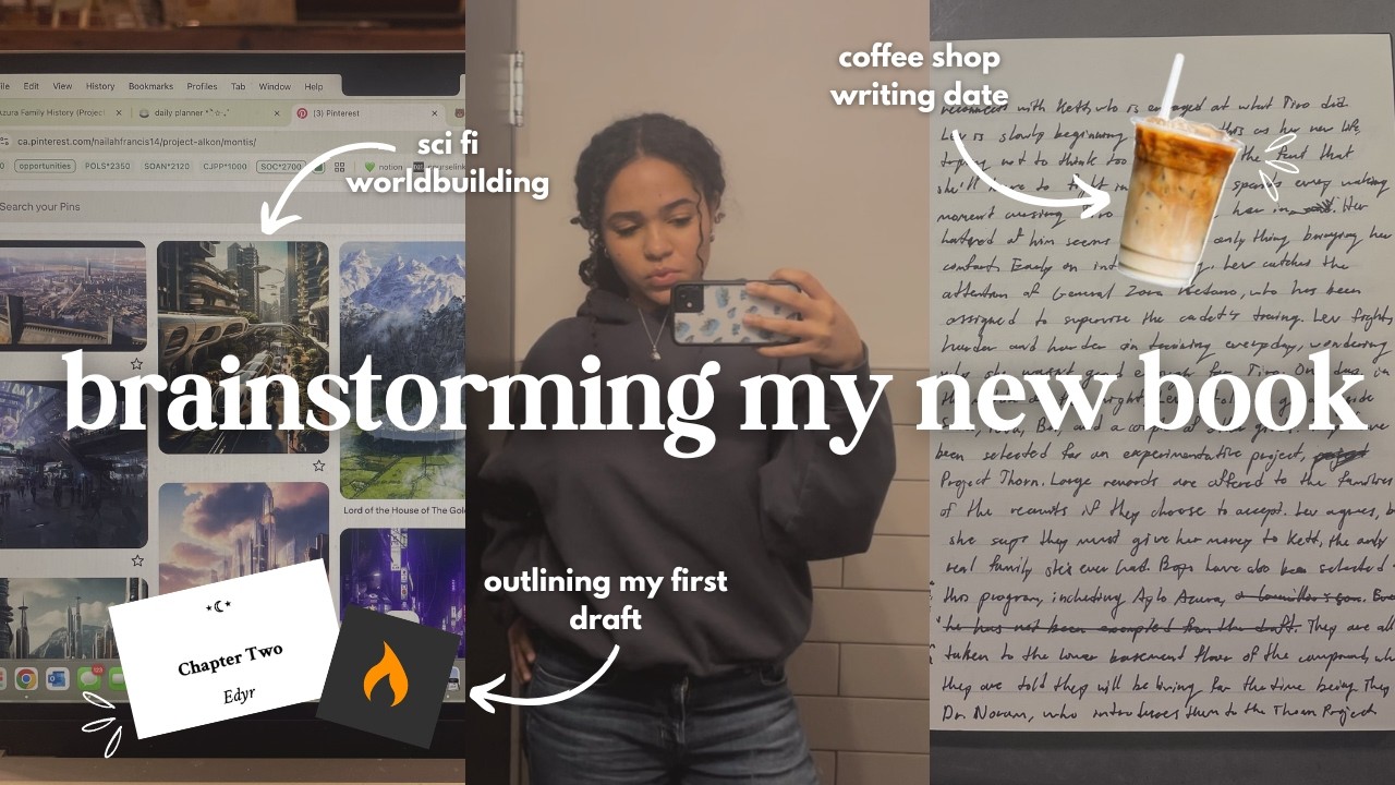 write with me! plotting my sci fi novel + writing as a uni student