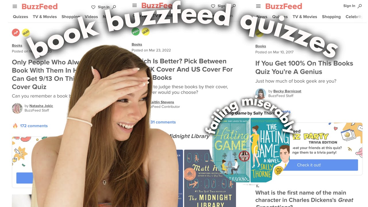 Taking book-related BuzzFeed quizzes ♡
