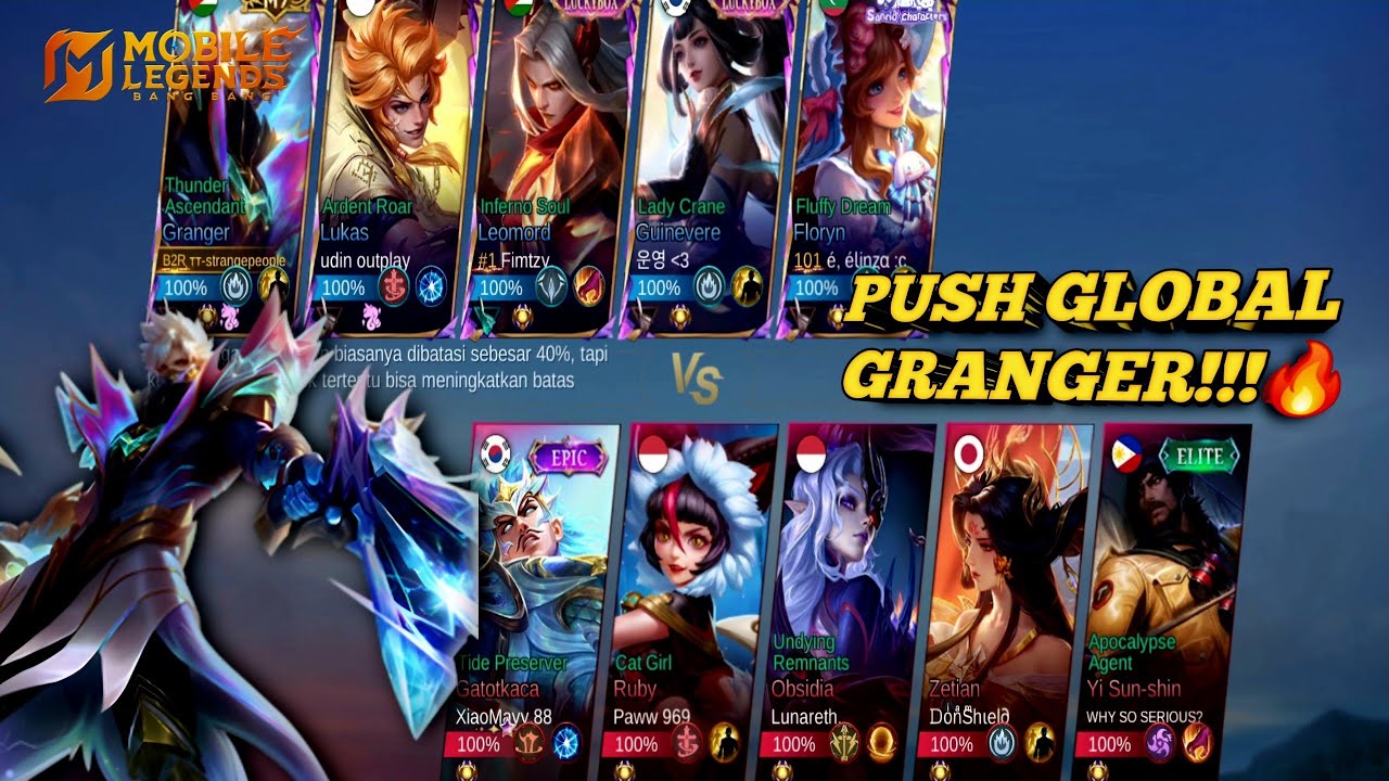 PUSH HERO GRANGER SAMPE TOP GLOBAL!!!🔥🔥 | Mobile legends Bang Bang
