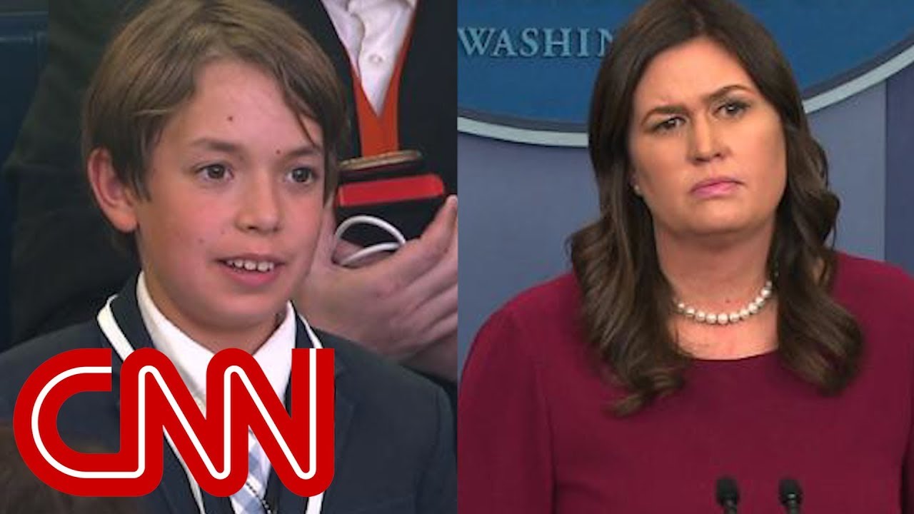 This kid's question made Sarah Sanders choke up