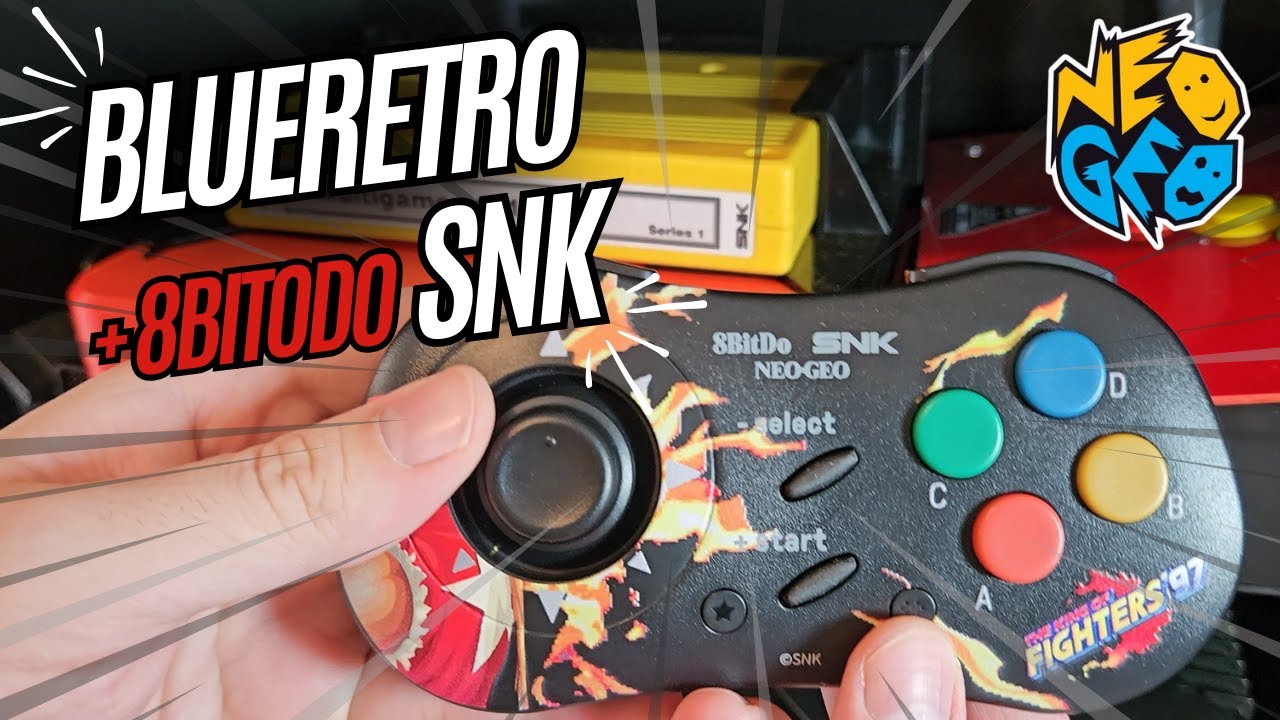 🔥 TESTEI O CONTROLE 8BITDO SNK NO NEO GEO MVS VIA BLUERETRO! 🎮
