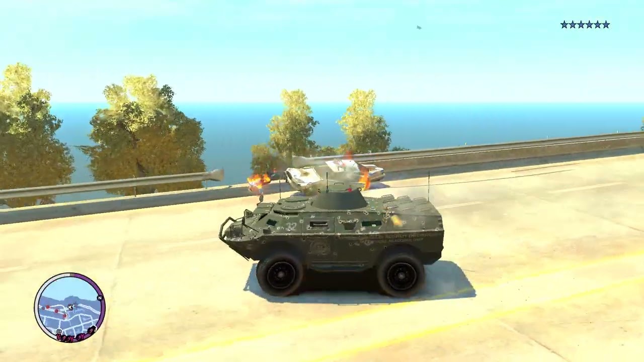 GTA 4 TBOGT | APC Rampage + 6 Star Escape