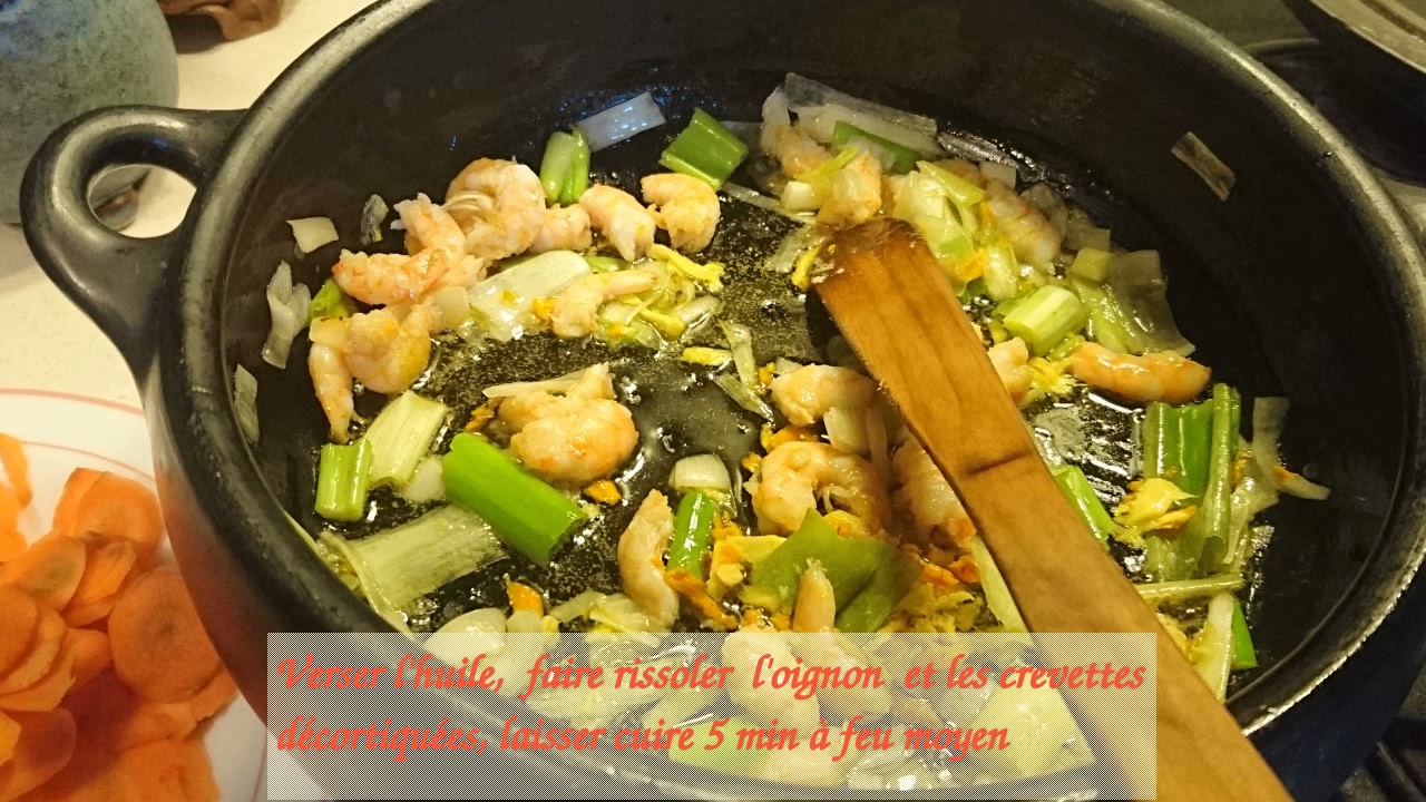 chou pointu aux  crevettes