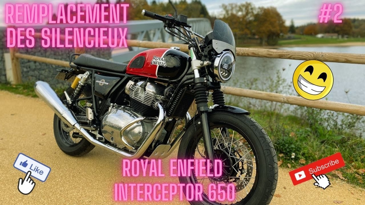 INSTALLATION SILENCIEUX AEW TE 101 ET FILTRE K&N SUR MON  ROYAL ENFIELD INTERCEPTOR 650 👍🏻