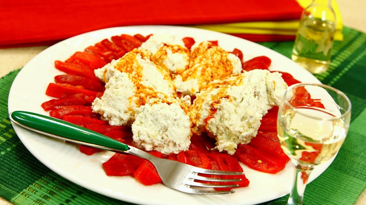 🌶🍴Салат из печеного перца с фетой и йогуртом - Катык - Катък🇧🇬